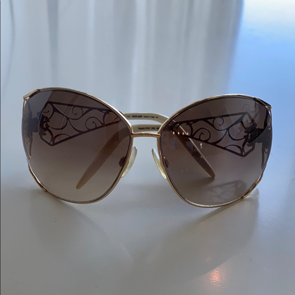 Roberto Cavalli Gold and Brown Sunglasses